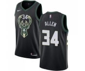 Men's Nike Milwaukee Bucks #34 Ray Allen Authentic Black Alternate NBA Jersey - Statement Edition