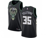 Men's Nike Milwaukee Bucks #35 Mirza Teletovic Swingman Black Alternate NBA Jersey - Statement Edition