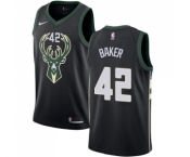Men's Nike Milwaukee Bucks #42 Vin Baker Swingman Black Alternate NBA Jersey - Statement Edition