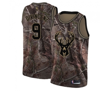 Men's Nike Milwaukee Bucks #9 Donte DiVincenzo Swingman Camo Realtree Collection NBA Jersey