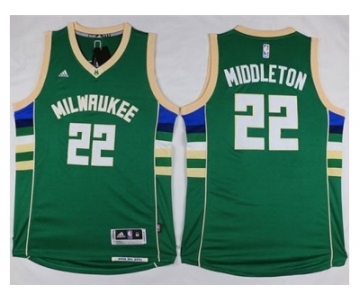 NBA Men Milwaukee Bucks #22 Khris Middleton Green Alternate Stitched Jersey