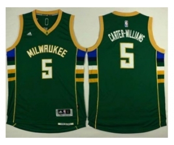NBA Men Milwaukee Bucks #5 Michael Carter-Williams Green Stitched Jersey