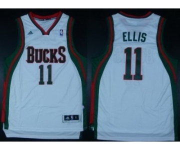 nba milwaukee bucks #11 ellis white[revolution 30 swingman]