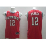 nba milwaukee bucks #12 parker red[revolution 30 swingman]