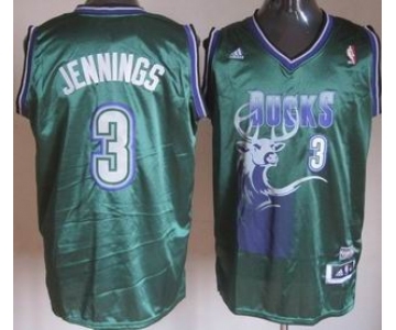 nba milwaukee bucks #3 brandon jennings green[2013 new revolution 30 swingman]