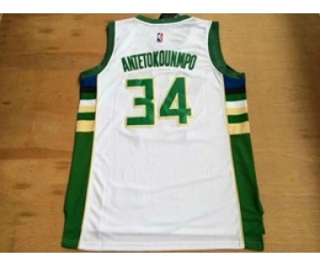 nba milwaukee bucks #34 giannis antetokounmpo white[revolution 30 swingman][antetokounmpo]